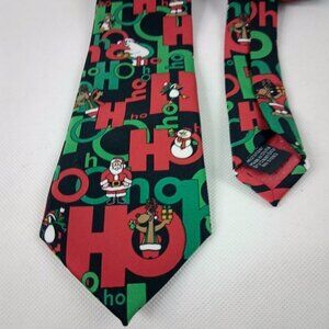 Hallmark Holiday Traditions Men's NecktieHoho Christmas Tie 3¼"x56" NWT …